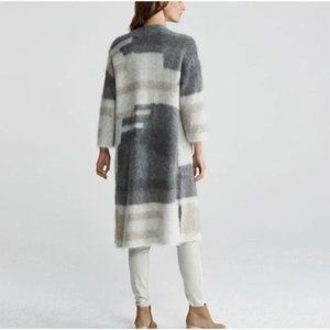Eileen Fisher Mohair Alpaca Cozy Oversized Open Cardigan Sweater Size Sm…